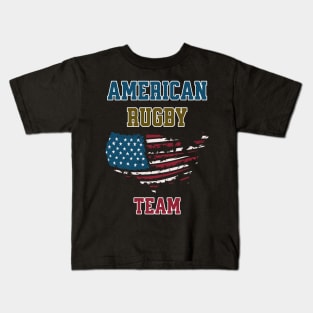 American Rugby. rugby quote, rugby club, mens rugby, american football, rugby saying, rugby sport, Kids T-Shirt